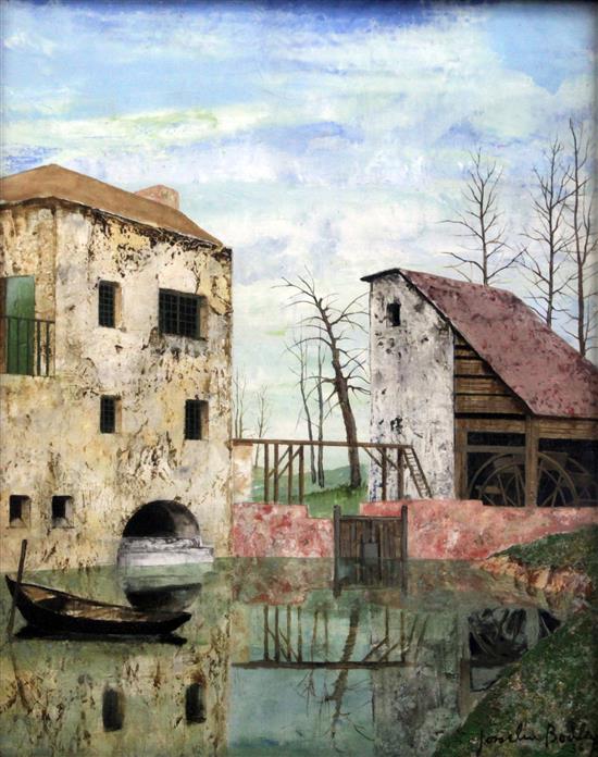 § Josselin Bodley (1893-1974) Ancient Mill and Pond, 18 x 15in. Provenance: Leicester Galleries, London